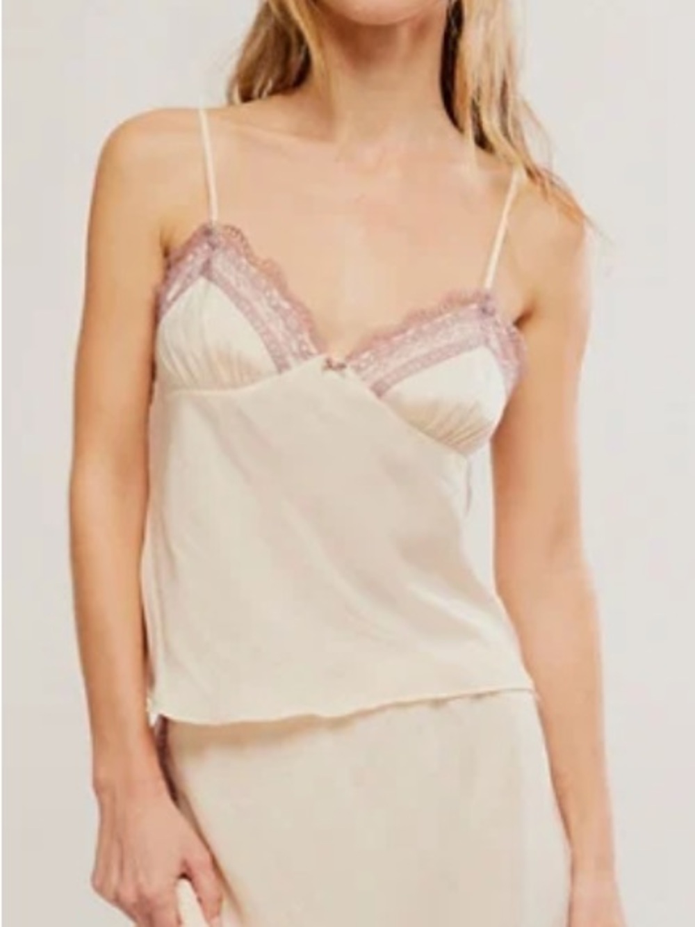 🆕 FP Intimately Lace Maxi Skirt Set Lingerie Slip Camisole WISH YOU WERE HERE XL - Picture 8 of 13